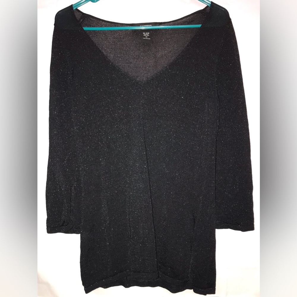 Express top size M. Black with silver sparkle’s